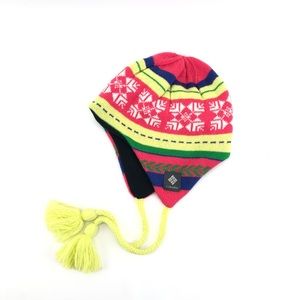 Kids Girls' Woven Patterned Beanie